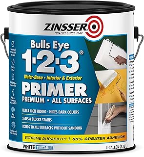 Zinsser 2001 Bulls Eye 1-2-3 All surface Primer, Gallon, White