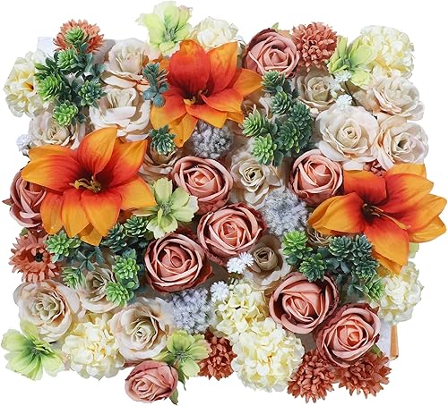 Artificial Flowers Flores de seda sintética para decoración de rosas, flores falsas, plantas, hogar, oficina, interiores y exteriores, decoración de