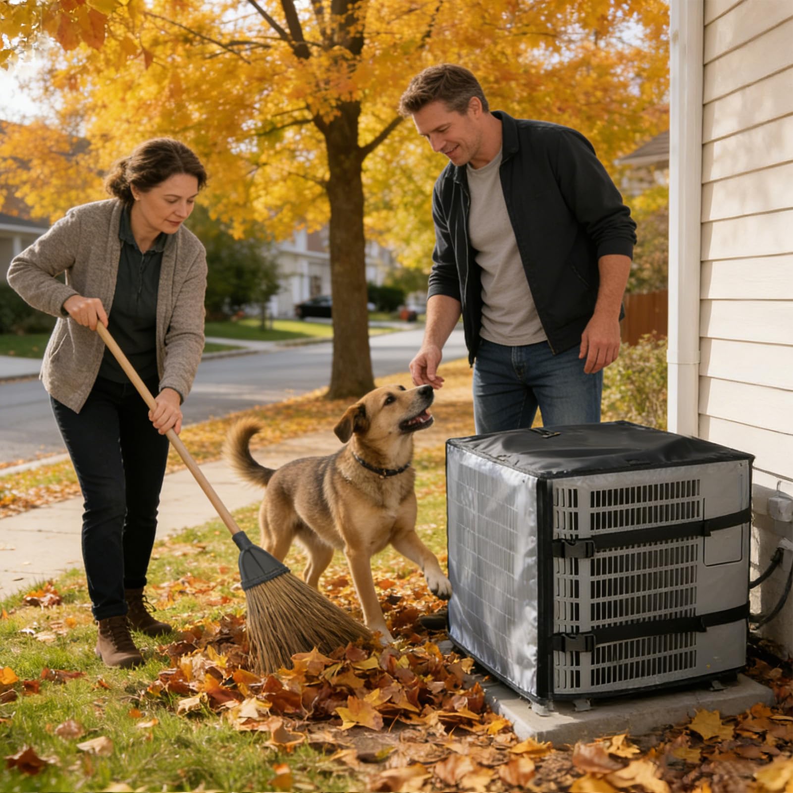 AC Einheit Abdeckung Wasserdicht Mesh Abdeckung Klimaanlage Abdeckungen für Outdoor Klimaanlage Allwetter Winterkondensator Wärmepumpe HVAC HVAC HVAC Blätter Schmutz
