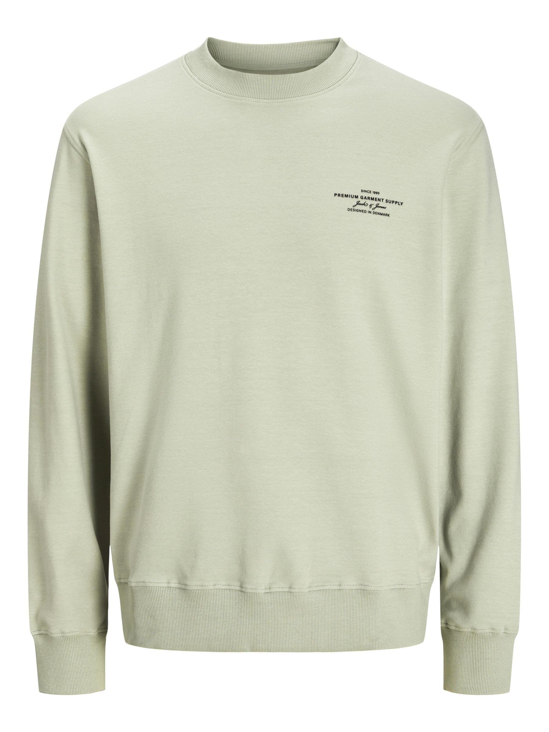 JACK & JONES Mens Crew Neck Sweat Aqua Gray S