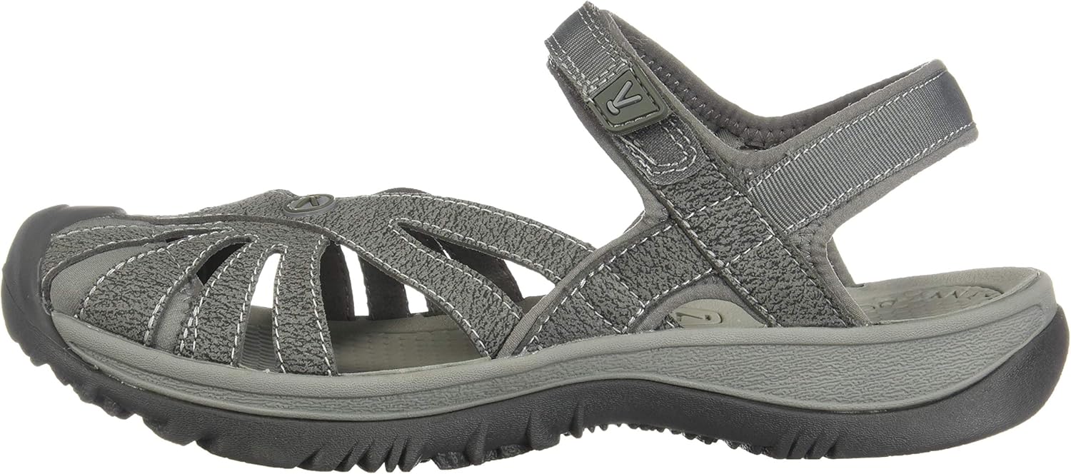 KEEN Women's Rose Casual Closed Toe Sandals, Black/Neutral Grey, 10 Medium US 10.5 Gargoyle/Raven