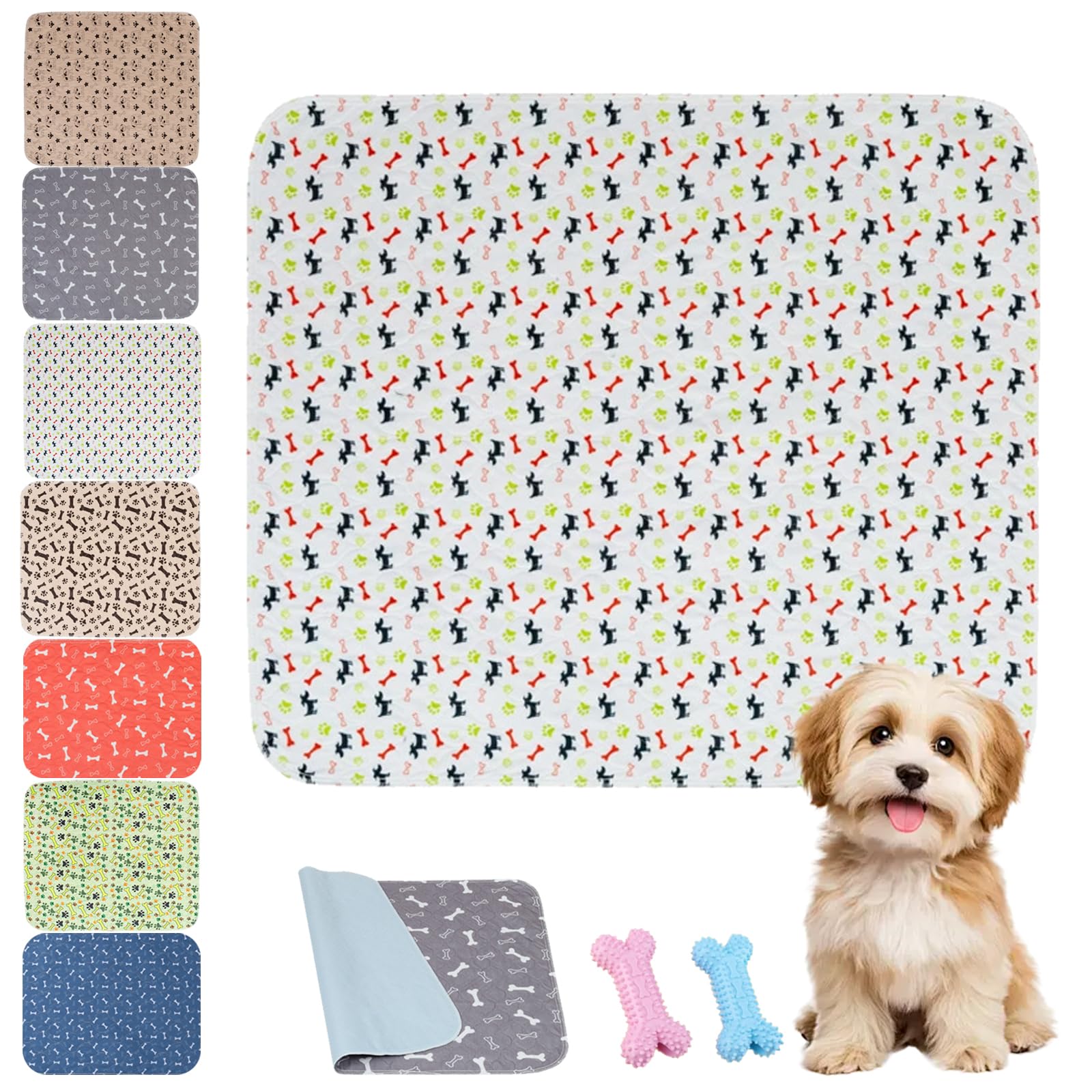 Puppypad Pee Pads, Pee Pads with Pheromones, 2026 New Reusable and Washable Puppy Leak-Proof Pads, for Floor Protector, Couch Cover, Crate, Potty Training (F, XS-30*30cm)