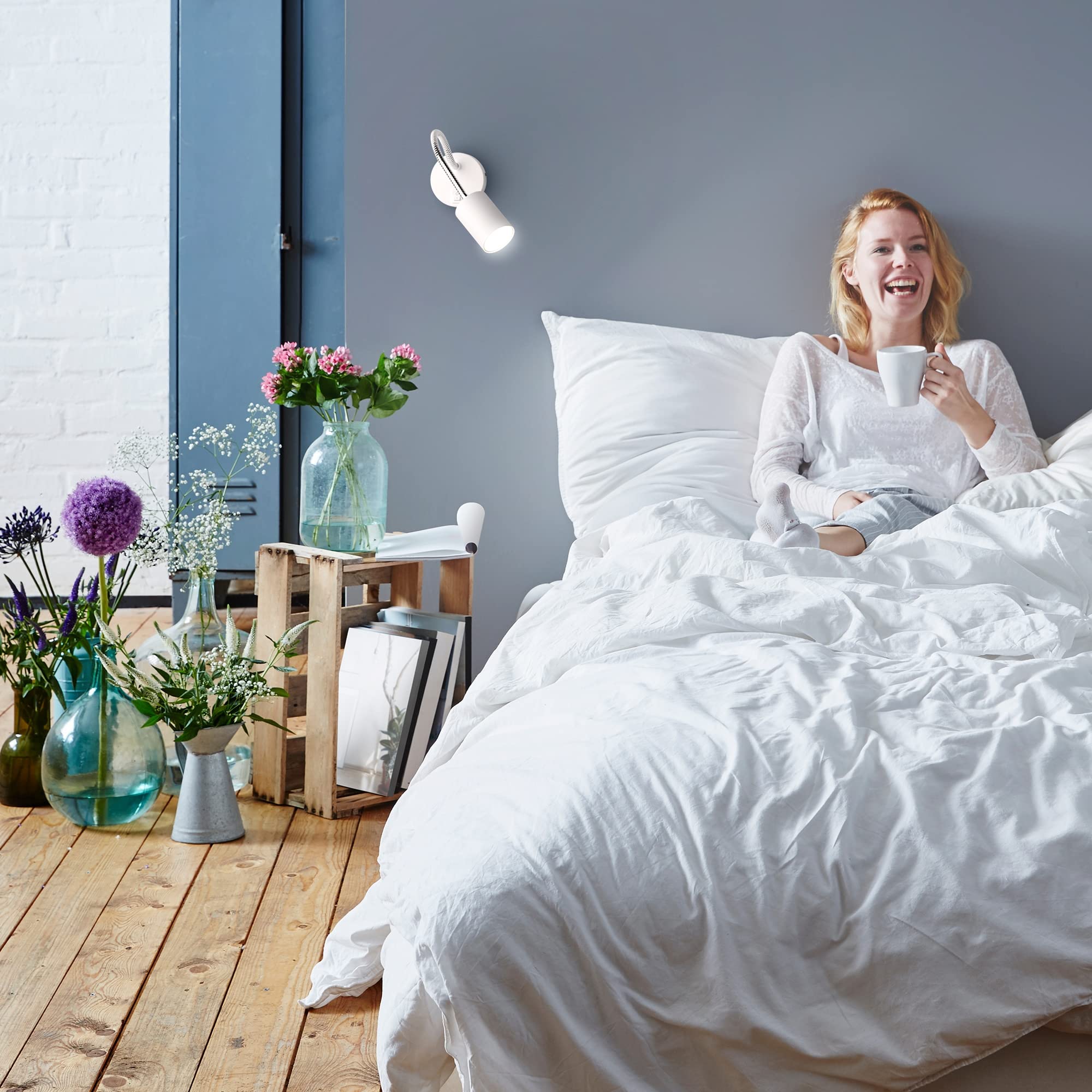 Applique Da Parete WAIKA - Design Moderno | Orientabile 90° | Interruttore Incorporato | Per Interni - Foto 8