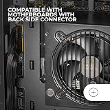 Mars Gaming MC-3TCORE, Custom ATX Gaming Case, Removable Tempered Glass Triple Window, Dual Camera, Reverse Connector Backplane Compatible Semitower, Liquid Cooling Support, Black - 5