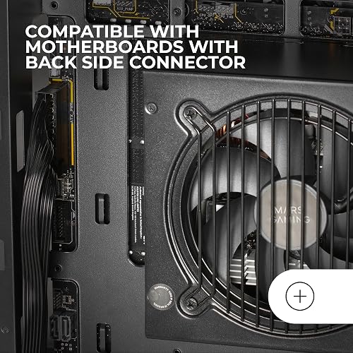 Mars Gaming MC-3TCORE, Custom ATX Gaming Gehäuse, Abnehmbares Fenster aus Dreifachglas, Dual-Kamera, Reverse Connector Backplane Kompatibler Semitower, Unterstützung für Flüssigkeitskühlung, Schwarz - 5