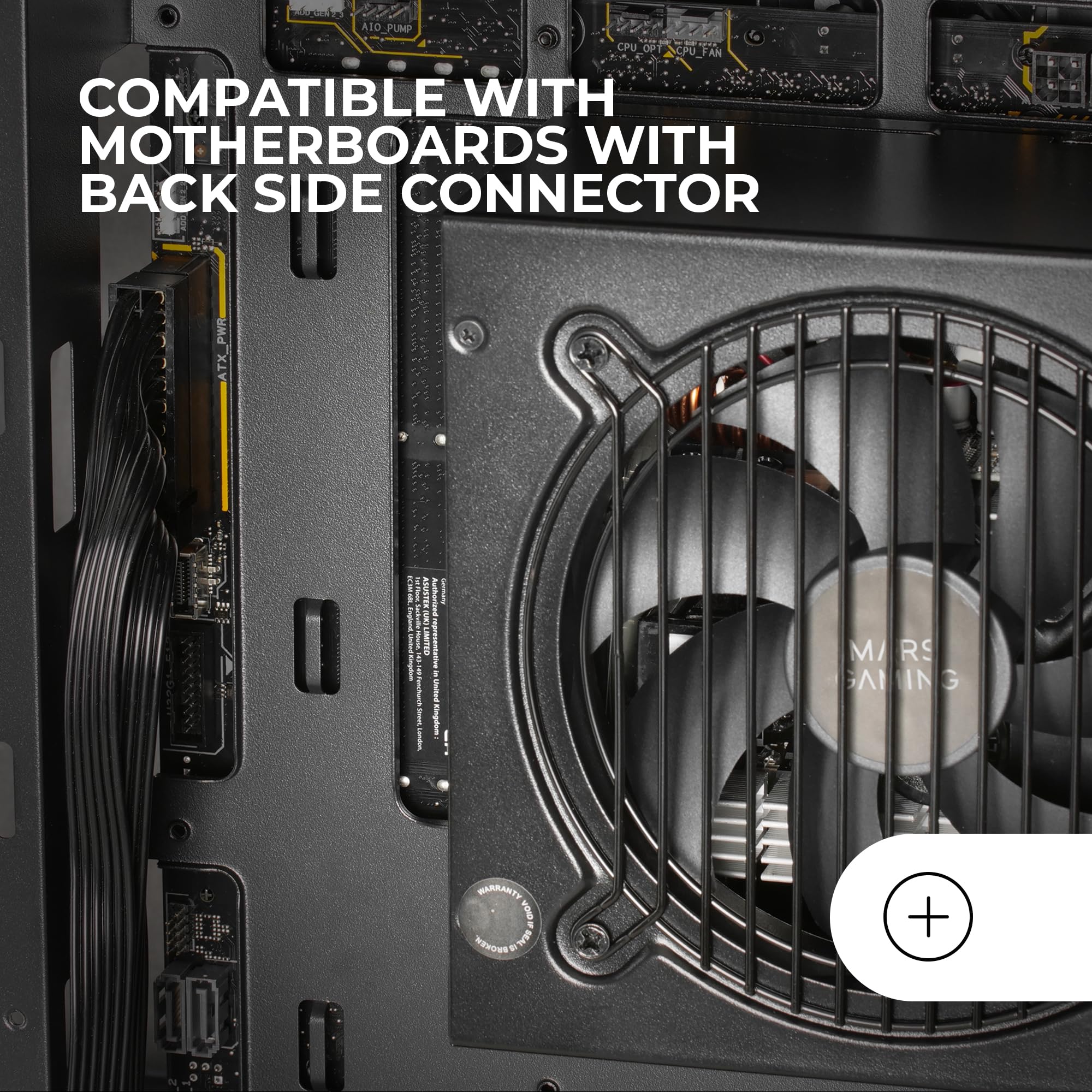 Mars Gaming MC-3TCORE, Custom ATX Gaming Gehäuse, Abnehmbares Fenster aus Dreifachglas, Dual-Kamera, Reverse Connector Backplane Kompatibler Semitower, Unterstützung für Flüssigkeitskühlung, Schwarz