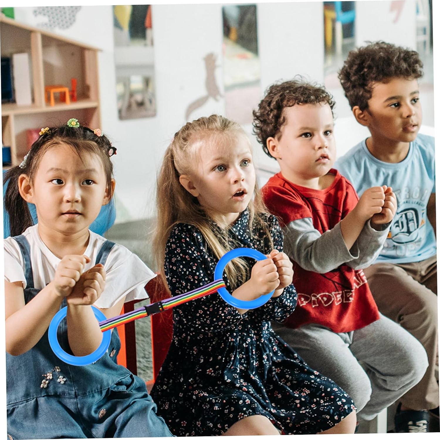 VICASKY 12pcs Lightweight Walking Safety Rope with Handles for Toddlers for Kindergarten and Preschool Outdoor Activities Keeps Boy Girl Safe During Outings and Hikes