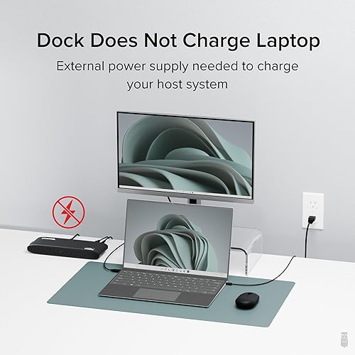 Miniatura 6 de Plugable Estación de acoplamiento universal USB 3.0 para Windows, macOS, ChromeOS (monitores HDMI duales o DVI/VGA, Gigabit Ethernet, audio, 6