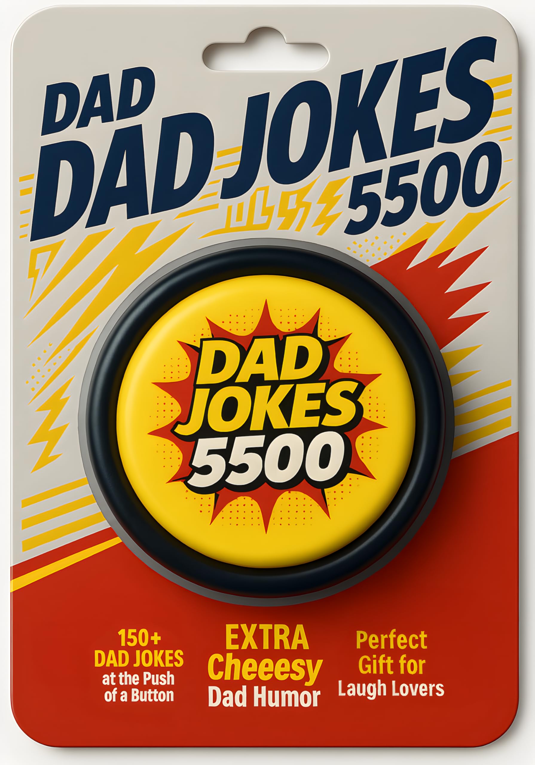 Gifts for Dad and Fathers - Features 150+ Extra Funny Dads Jokes at The Push of a Button - Daddy Present from Daughter, Parent Birthday Surprise, White Elephant Gifts for Men, Grandafather, Guy