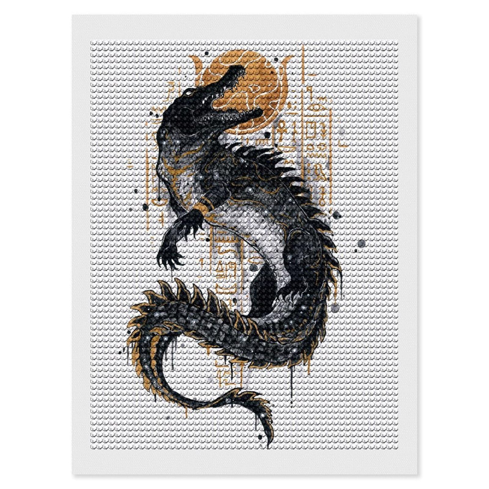 Junmoney Sobek Full Drill Diamond Painting Kit 12"x16", for Teens, Adhesive Canvas, Bedroom Decor, Holiday Gift Idea