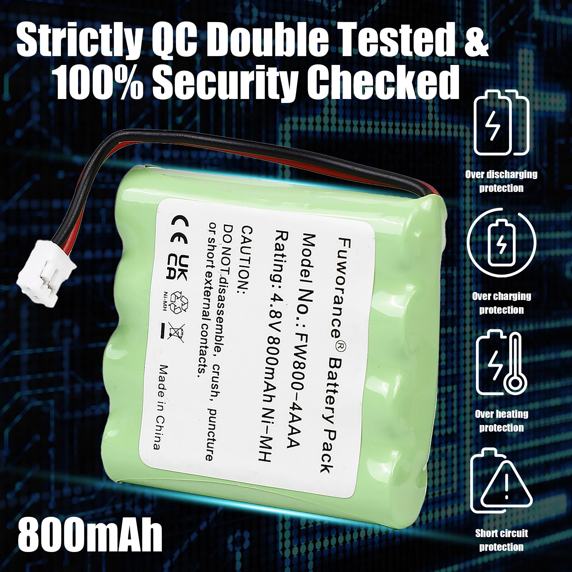 800mAh 4.8V Batterie pour GLOBUS Elite SI/Duo TENS NiMH Electrostimulation | pile
