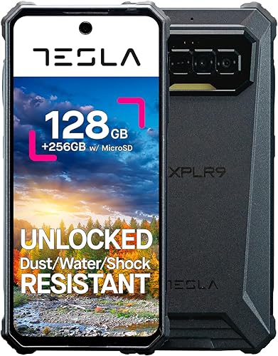 Miniatura 1 de TESLA Teléfono EXPLR 9, teléfono celular resistente Android todo terreno, desbloqueado, resistente a golpes, agua y polvo, pantalla de 6.7 pulgadas,