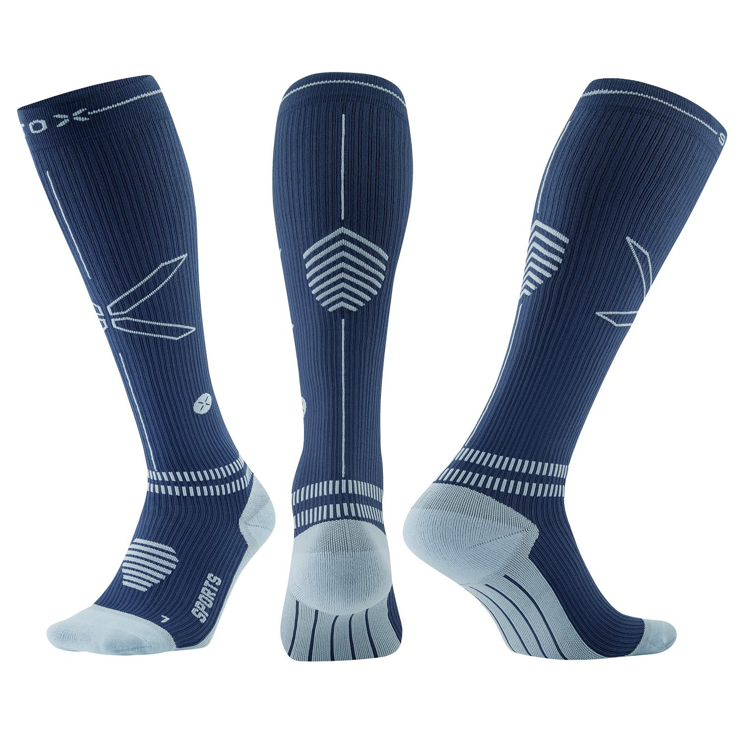STOX Energy Socks, Calze Sportive Uomo, Classe di Compressione 23-32 mmHg, Tallone Imbottito, Calze a Compressione, Calzino, Calze a Compressione Sportive, Calze di Supporto, Calze Antitrombo
