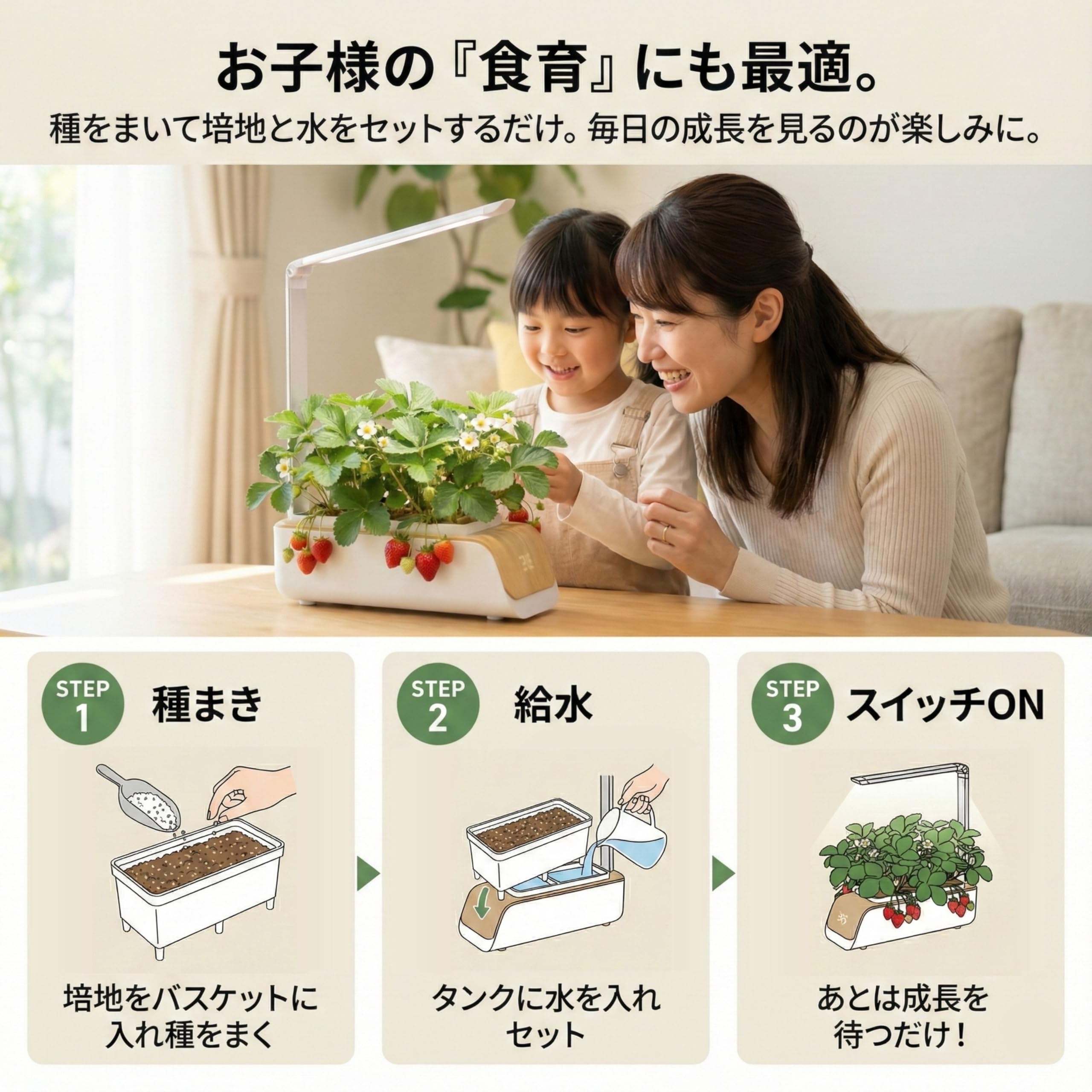 Amazon.co.jp: 水耕栽培キット 植物育成ライト led 自動水やり 自動