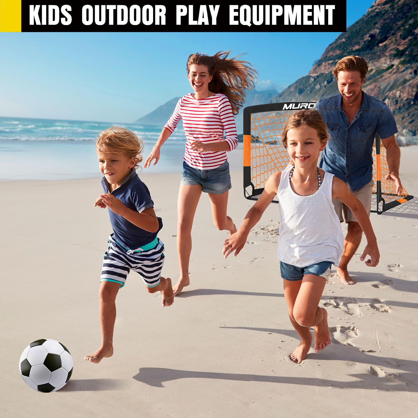 Soccer Goal, Kids Soccer Goals for Backyard Set, Pop Up Soccer Net view 7