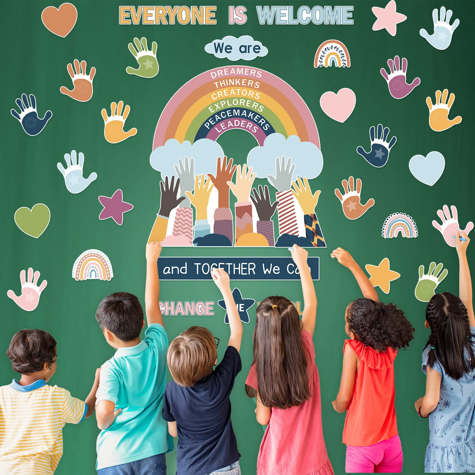 92 Pieces One World Together Classroom Decorations We Can Change