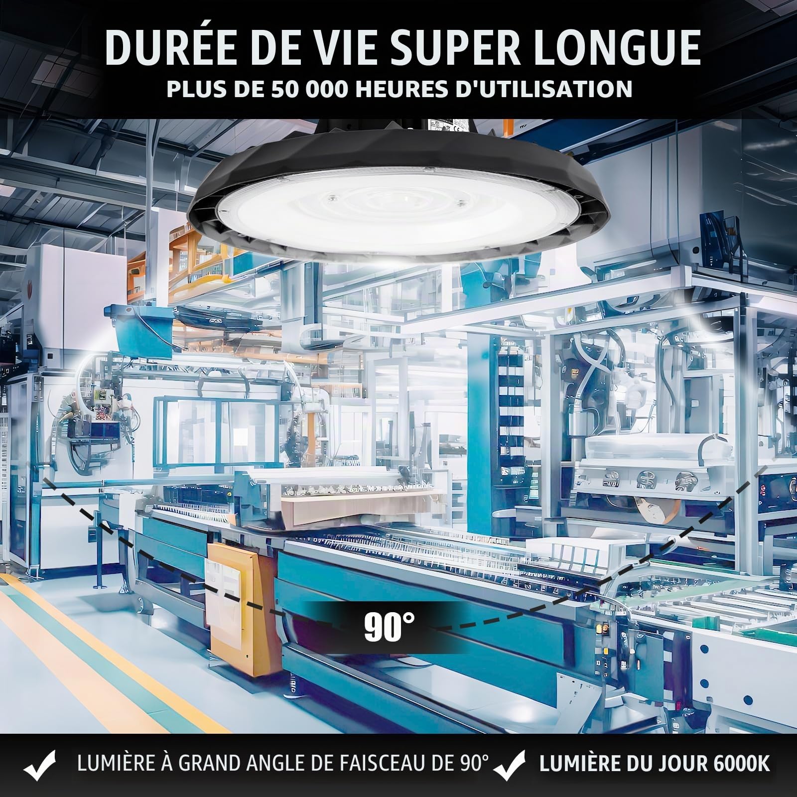 Lampe de Salle Résistante à l'Eau, 100W