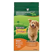 PURINA FRISKIES Balance crocchette per cani adulti con un gustoso mix di Pollo e Manzo e con Verdure in 6 Sacchi da 1.5kg
