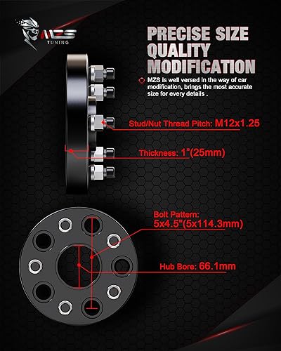 Miniatura 10 de MZS Espaciadores de ruedas 12 pulgada de grosor de 0197 x 5315in 0197 x 5500in 0236 x 5315in 0236 x 5500in apto para camionetas SUV de 5 6 lengüetas