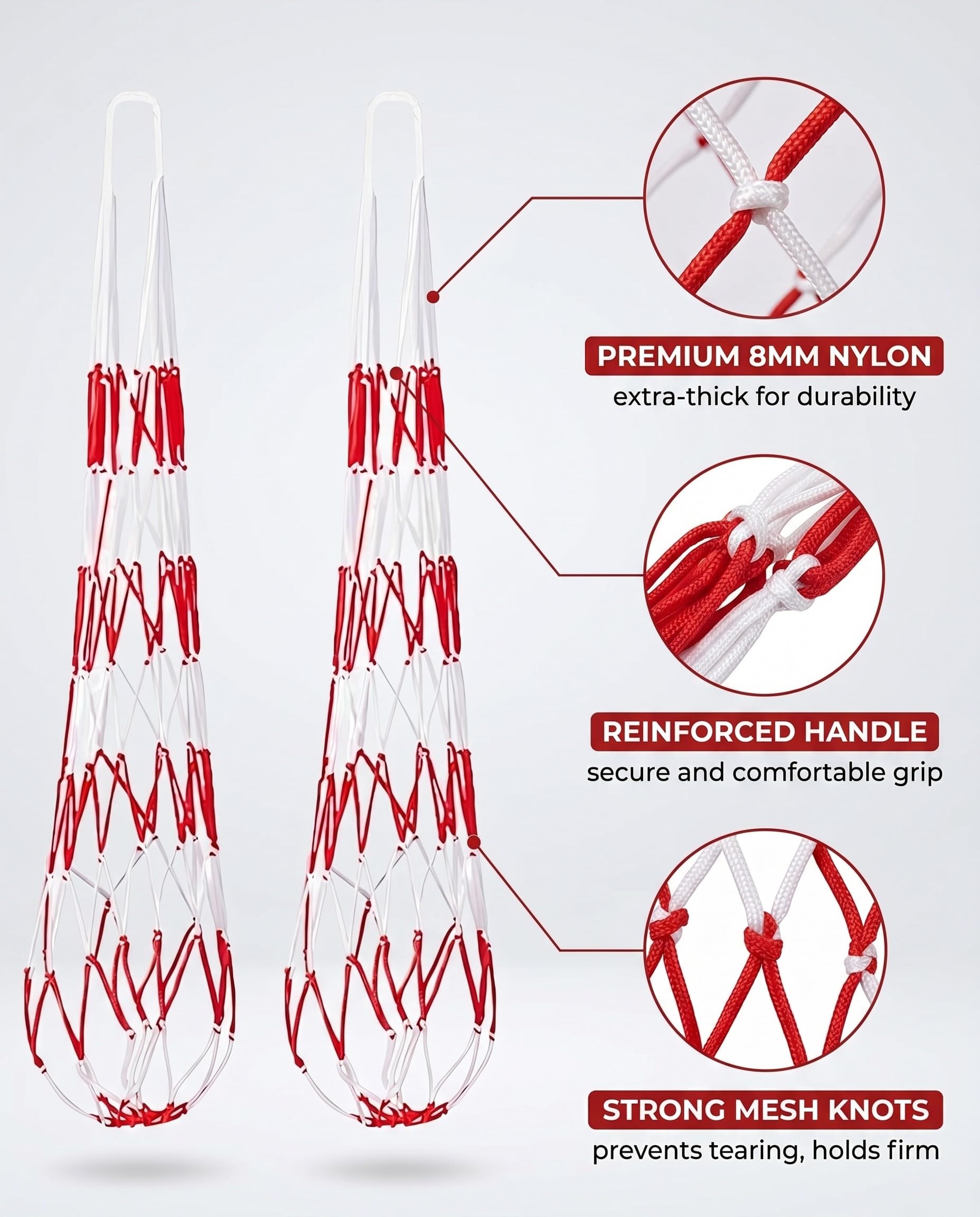 3 Pezzi Ball Carry Net Bag per 10 Palloni, pallone da basket, Borsone in Rete Sacca a Sfera,Portatile Per Palloni in Nylon Grandi Capienza, per Calcio, Basket, Pallavolo, rete pallavolo