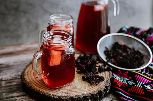 Vista 2 de Flores de hibisco enteras suaves para té, Flor de Jamaica de 4 oz Itzé.Life