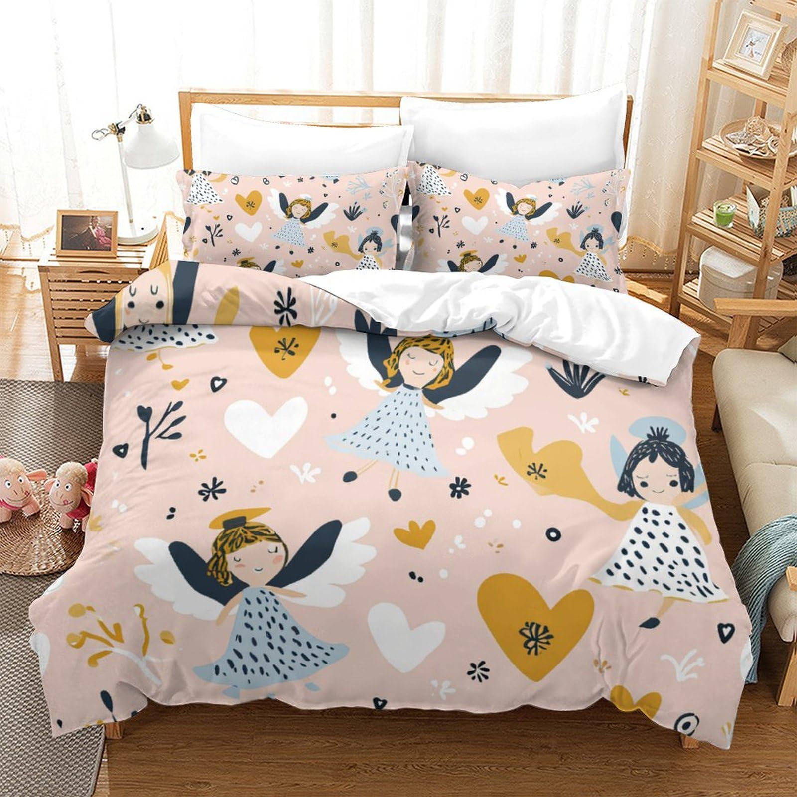 Literie enfants Les Anges premium en microfibre, parure de lit 260x220cm grand confort