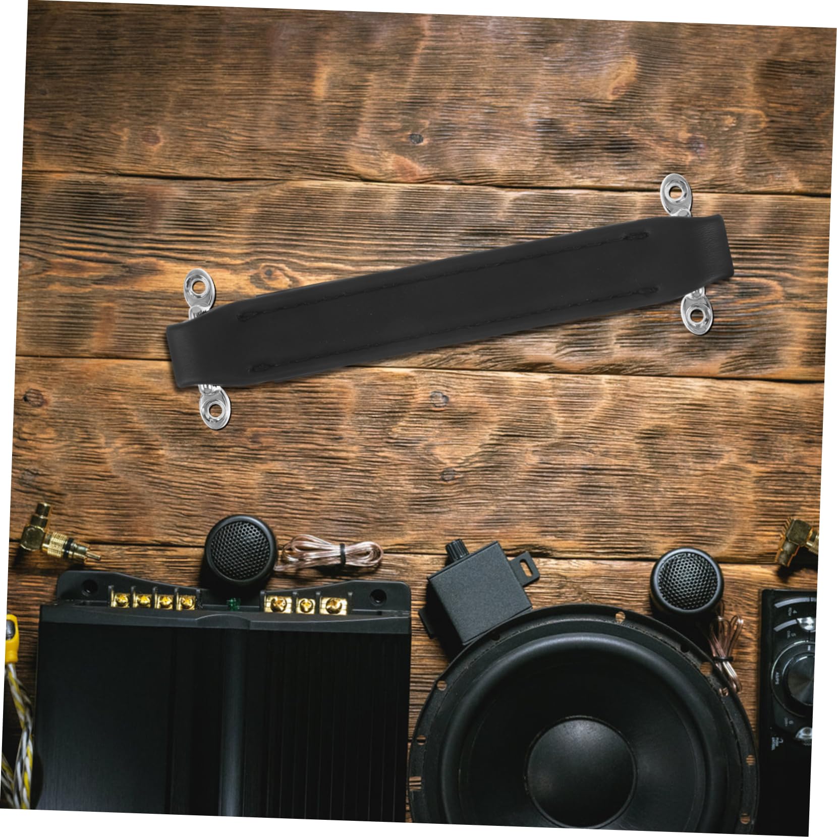 GREENADSCAPE Guitar Amplifier Handle Replacement for Vintage Cabinets Portable Strap Screws for Easy Carrying and Secure Connection for Acoustic and Electric Speakers