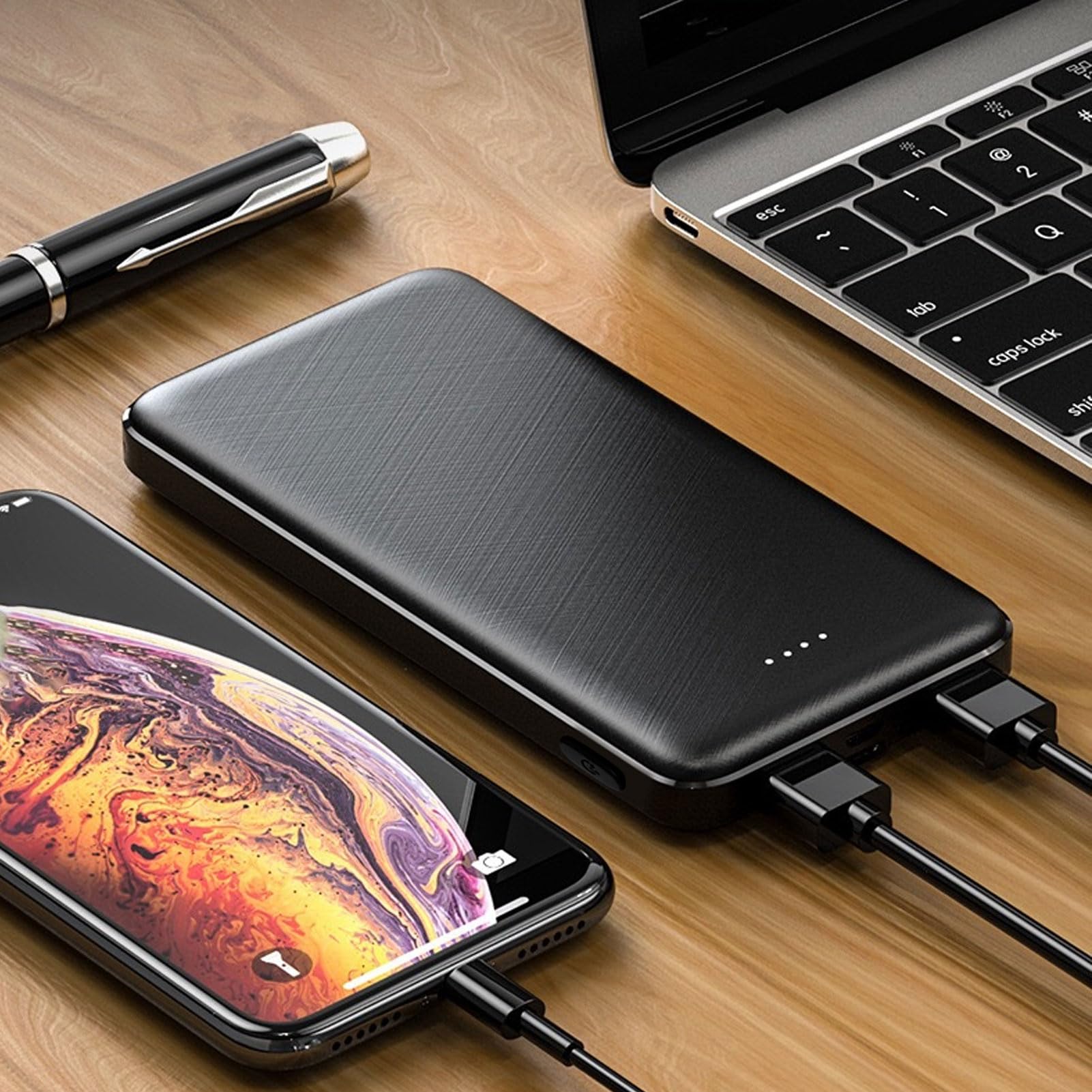 Annadue Batterie Externe pour Gilet Chauffant 6000mAh, pour Vêtements Chauffants, Sortie Fiable, Noir