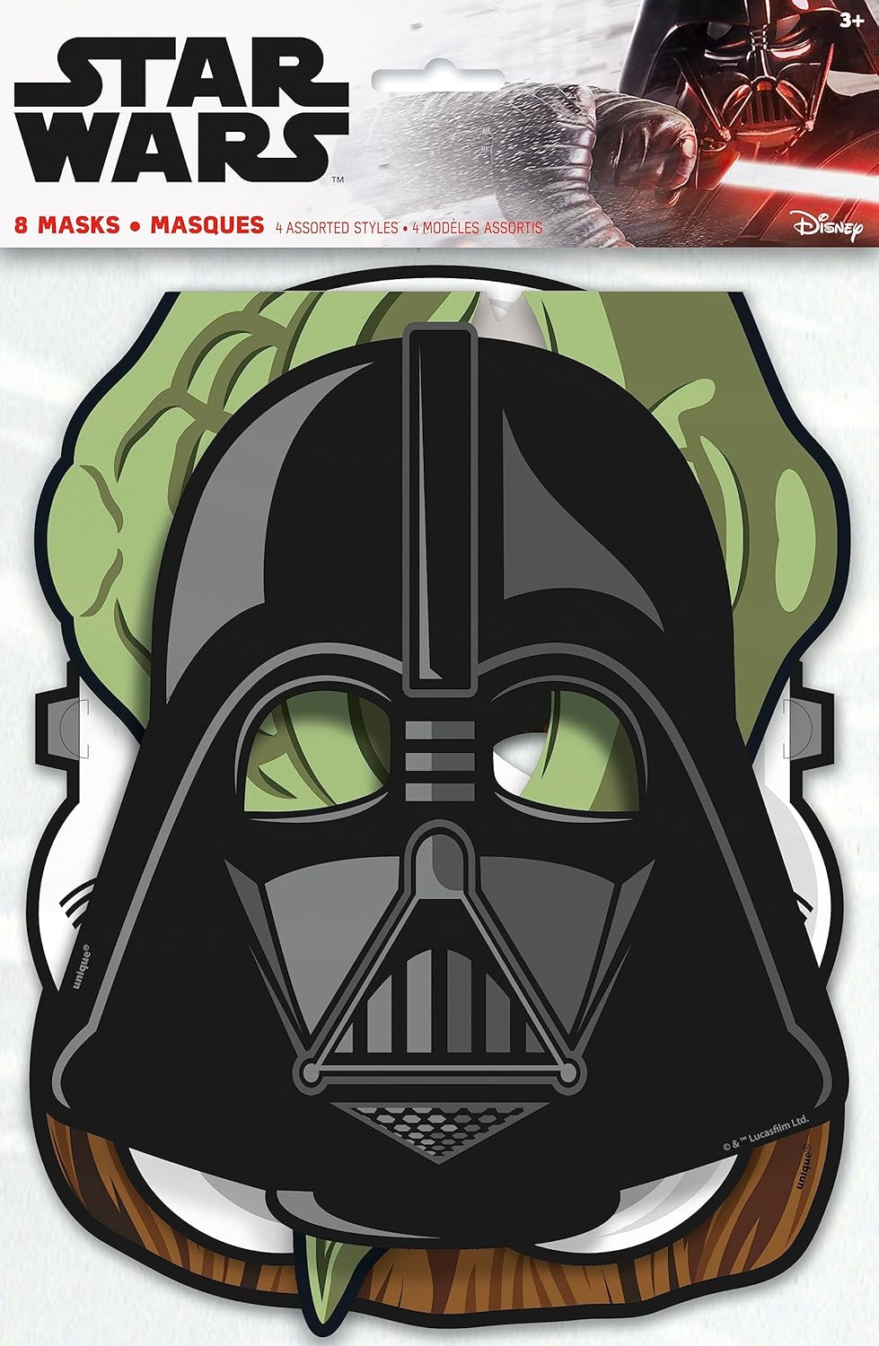 Star Wars Birthday Party Supplies with Table Cover, Plates, Napkins, Balloons, Banner, Paper Masks & Sticker, Star Wars Party Decorations, Serves 16 Guests for Parties & Themed Celebrations