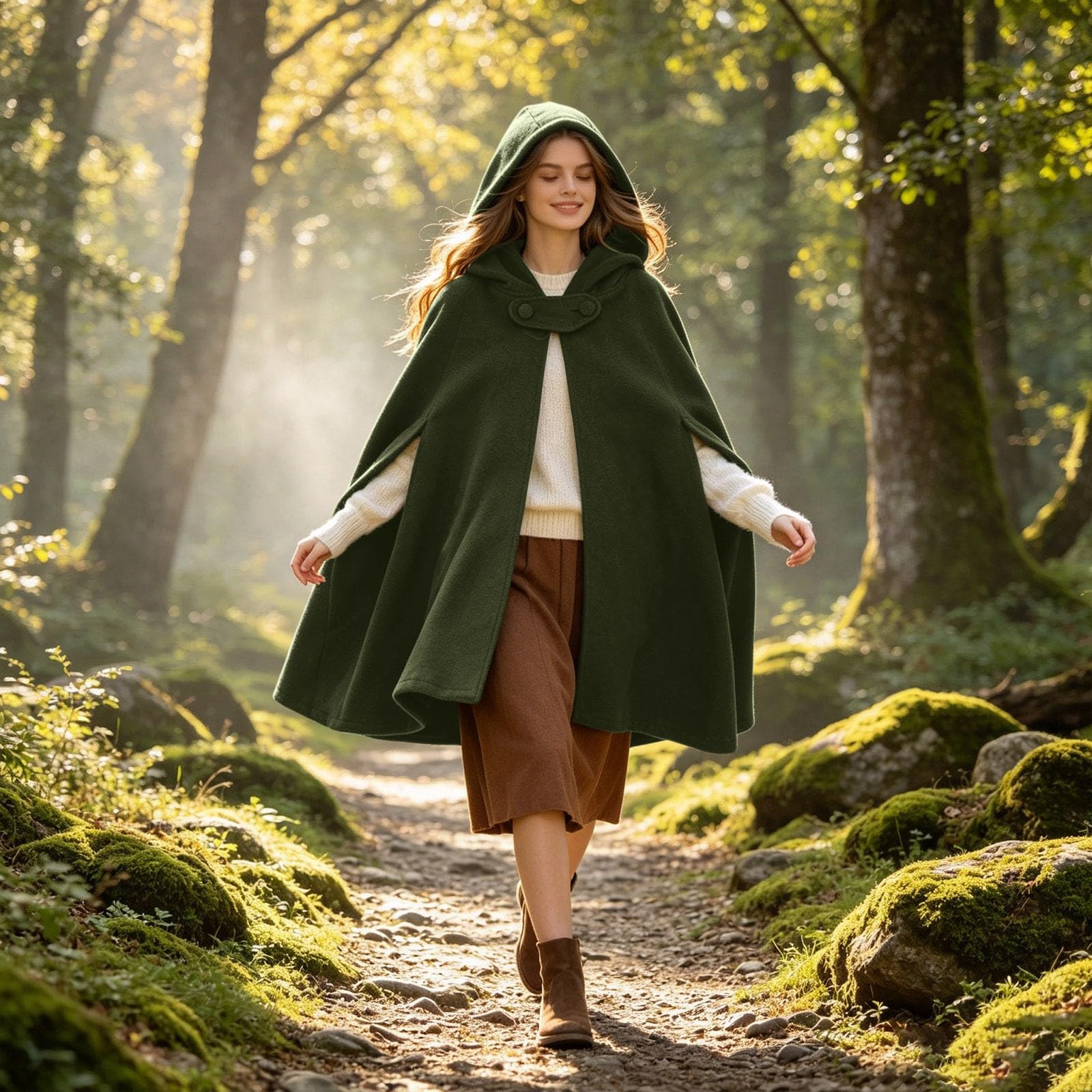 Cape Capuche Longue Bicolore Costume Cosplay