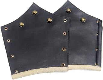 NauticalMart Medieval Knight Leather Arm Bracers Armour Black One Size- battle ready
