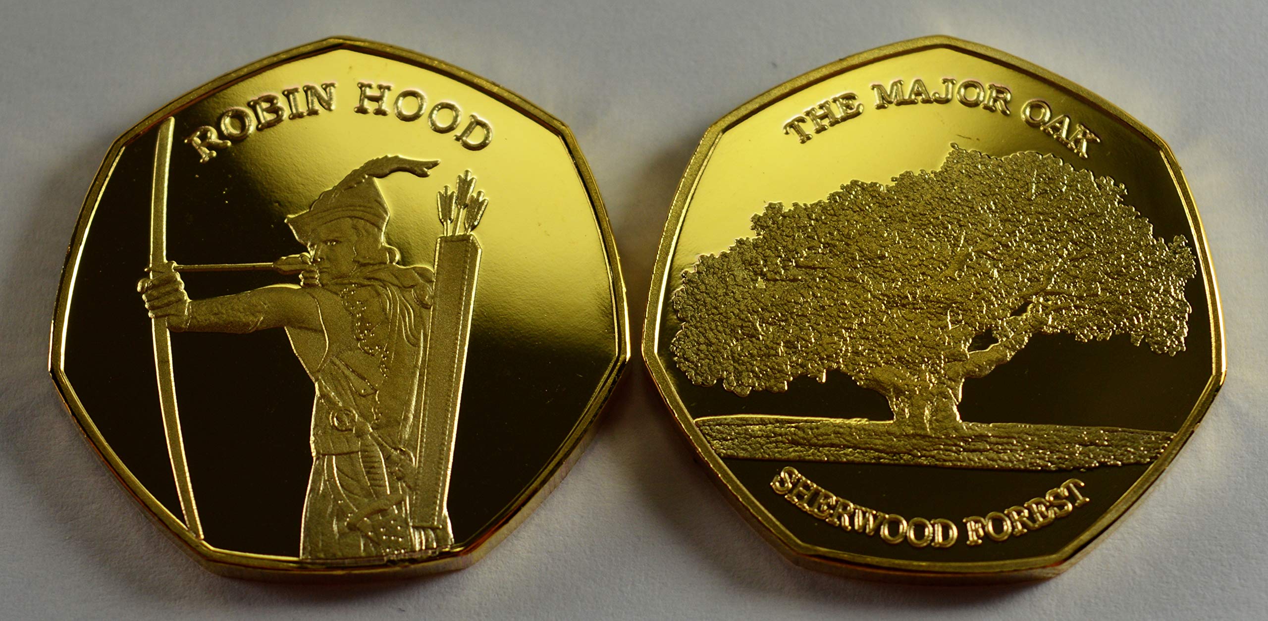 The Commemorative Coin Company Gold Robin Hood 24Ct Commemorative Albums/Collectors. Sherwood Forest, Major Oak