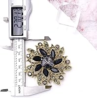 Vista 3 de LAXPICOL Broche de flores elegantes de cristal austriaco vintage para mujer