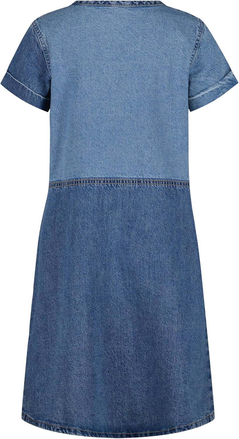 Calvin Klein Girls Short Sleeve Lightweight Chambray Denim Shirt Dress - Image 2