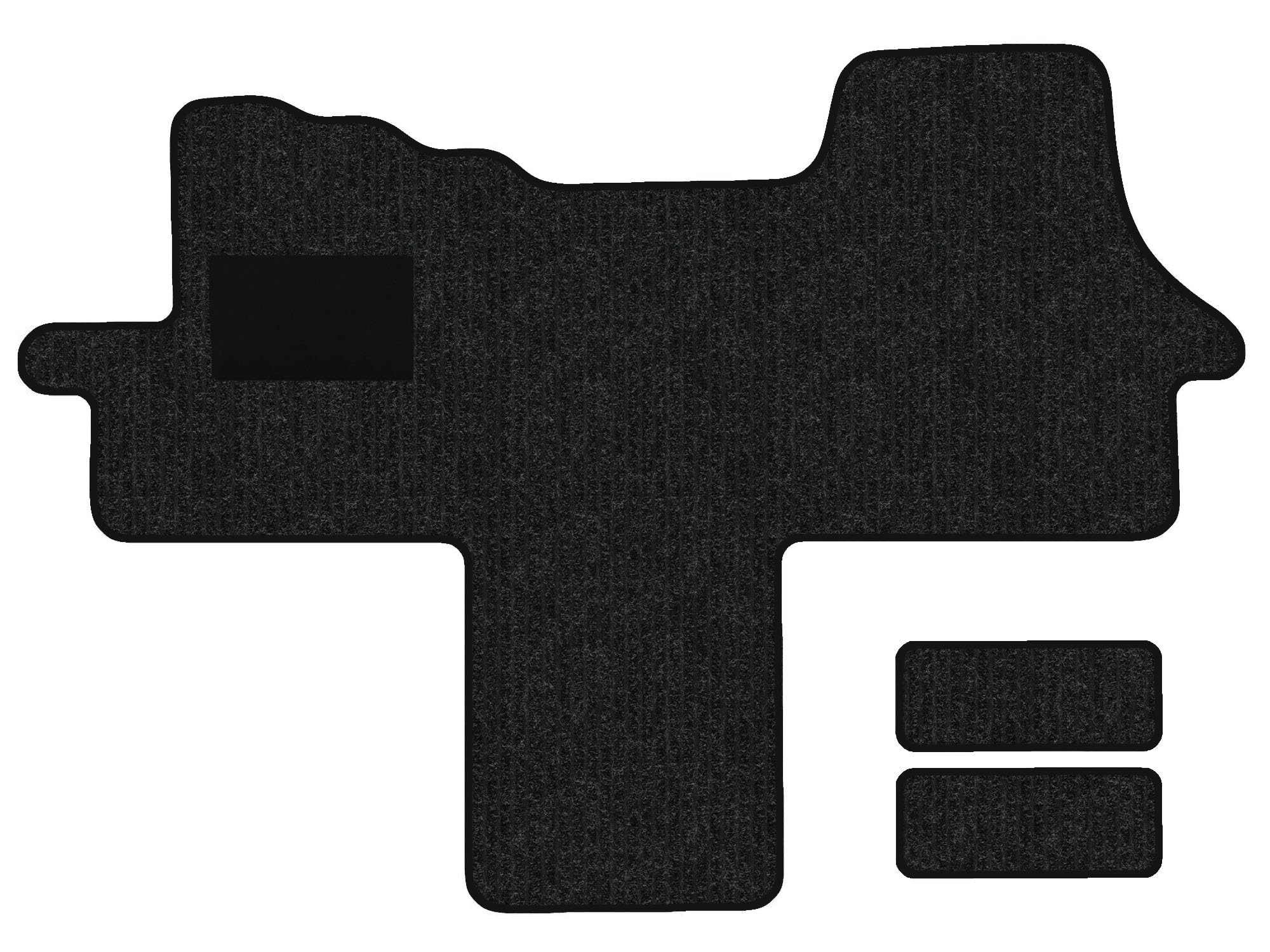 Alpha-Tex Vloermatten | Vloermat auto | Set automatten compatibel met Fiat Ducato type 250, 2 of 3-zits (Bouwjaar van 2006), Robust antraciet | 1-delig | Border bordeaux