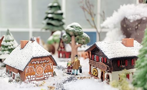 Miniatura 3 de Casa de invierno de cerámica hecha a mano Portavelas Tealight decoración del hogar Casa miniatura coleccionable la panadería en Baviera Edición de