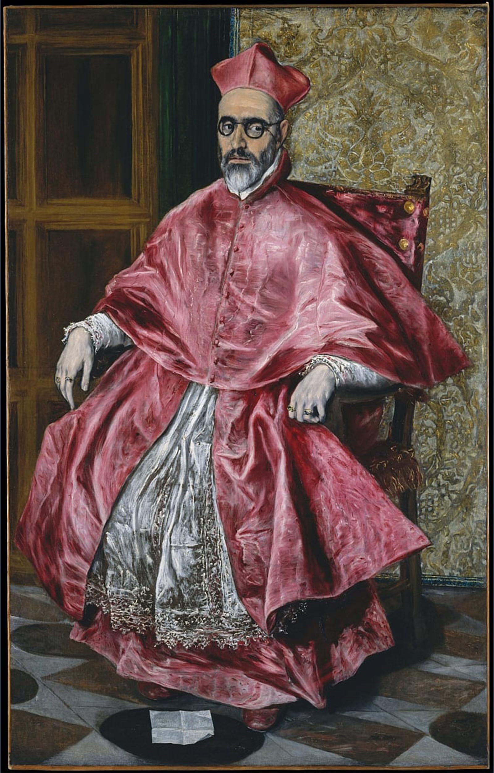ARTXLXXBN Famous Painting Canvas Artwork Graffiti Print Cardinal by El Greco Portrait Canvas Image for Home Decor 60x90cm