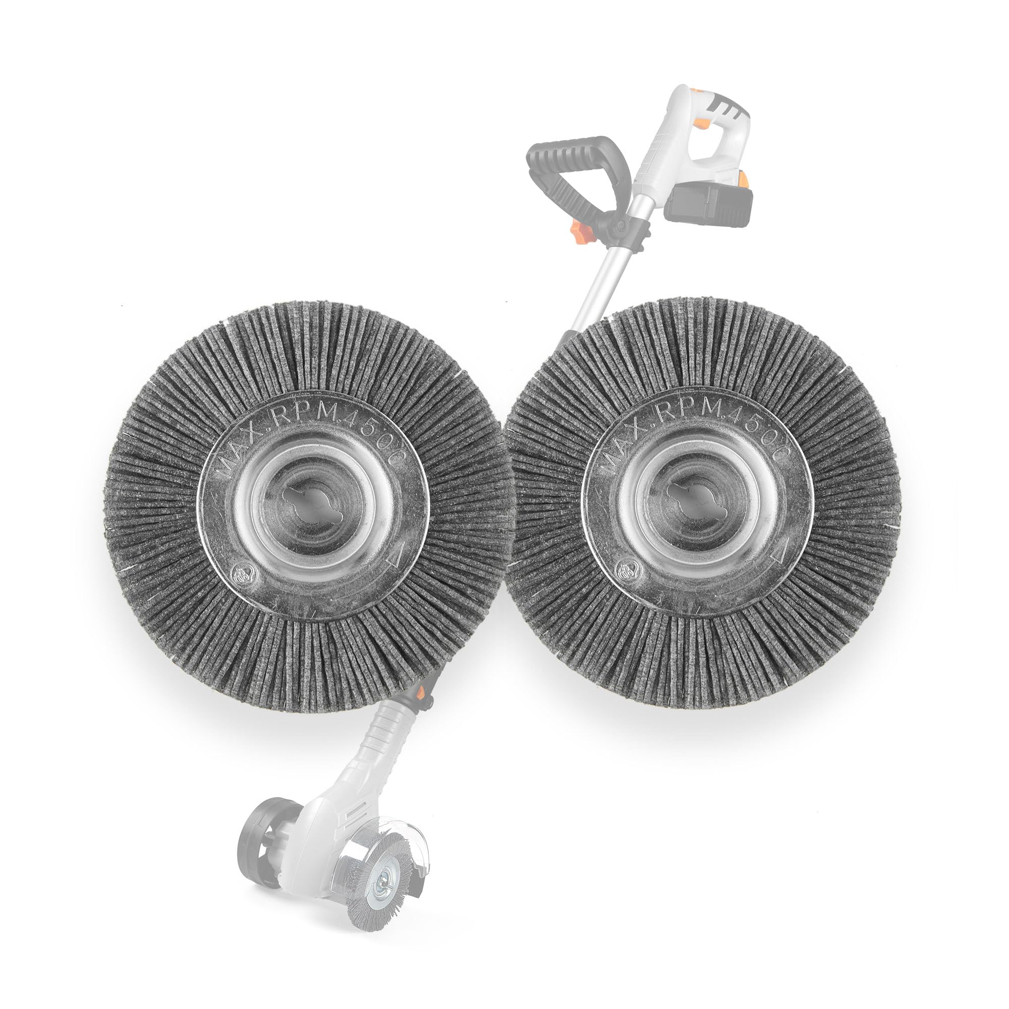 VonHaus Weed Remover Replacement Nylon Wheel Brushes Pack of 2 – Spare Attachment for The VonHaus 20V Cordless Weed Cleaner/Sweeper Machine