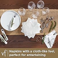 Vista 3 de Vanity Fair Servilletas de papel para bebidas Entertain Beverly, 480 unidades, servilletas desechables hechas para entretenimiento y eventos