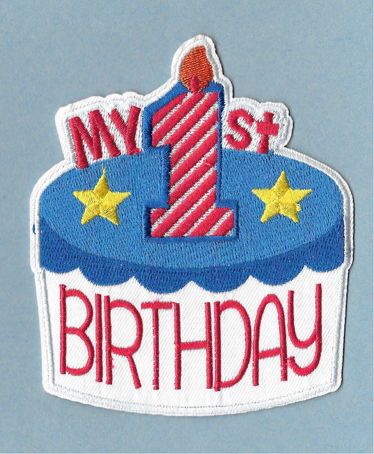 Birthday - My 1ST Birthday - Patriotic - Embroidered Iron On Applique Patch
