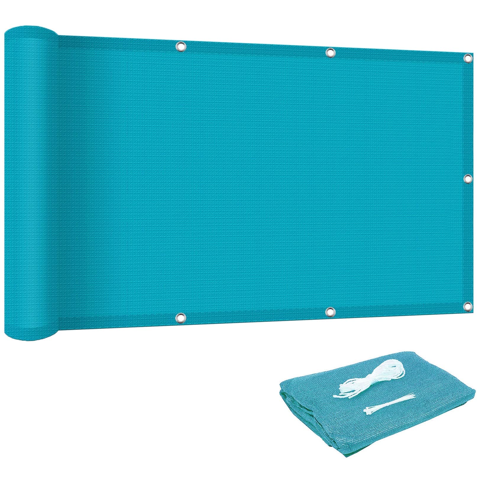 Bache ombrage anti-UV 95% respirante 5.5 x 9.5 m bleue pour terrasse