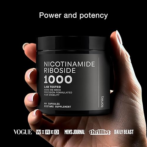 Miniatura 8 de Toniiq Ribosida de nicotinamida 1000 mg - Suplemento NR de alta potencia y suplemento NAD - Fórmula NRHM estabilizada - 60 cápsulas veganas -