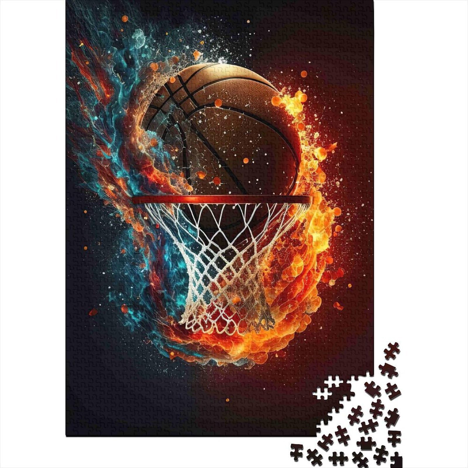 Uxinyoume Style-7 3D Printed Basketball Fire And Water Fitted Sheet Microfiber Soft Bed Cover For Bedroom Dorm Mattress Decor 90X200x25cm