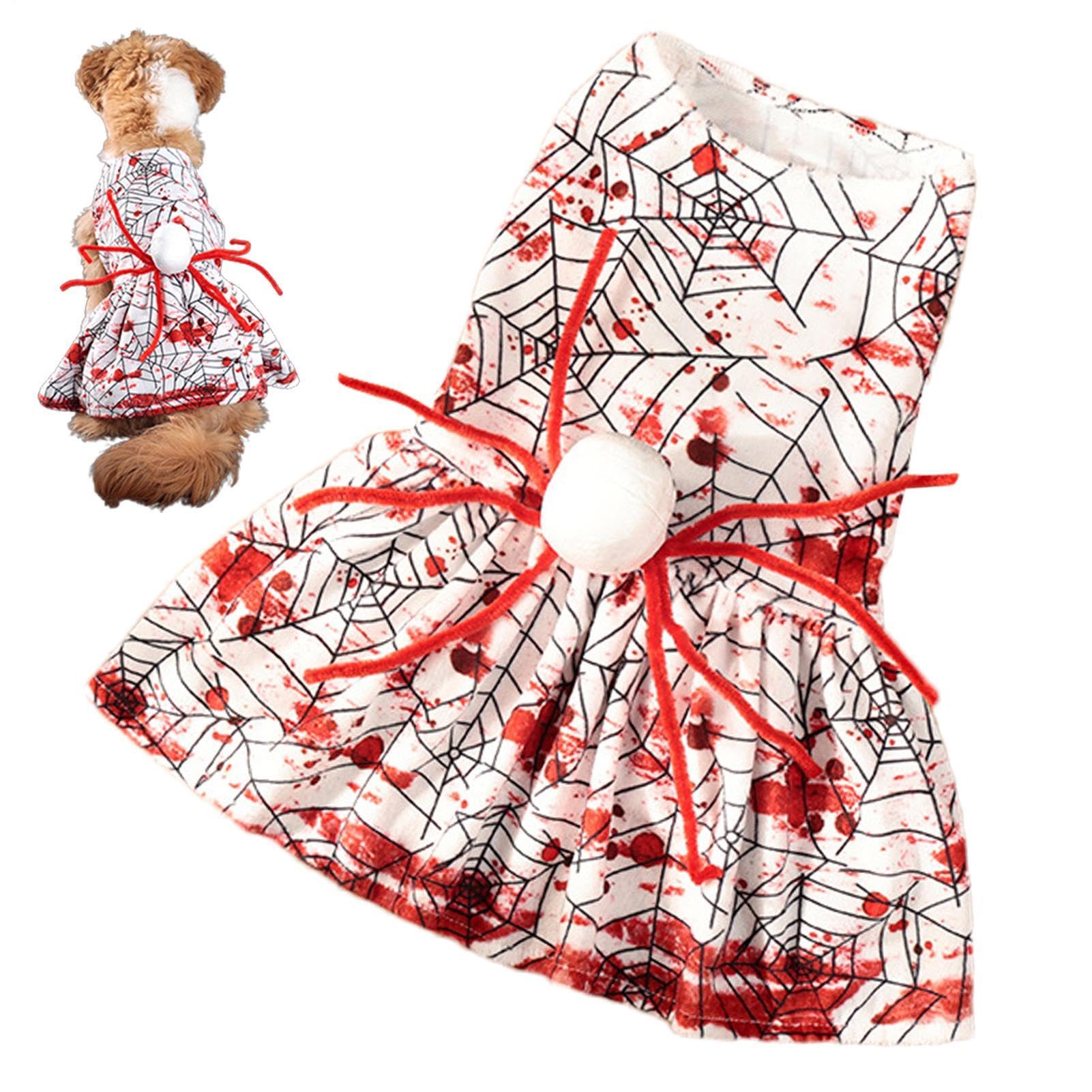 Dog Halloween Clothes Bloody Pet Cosplay Outfit Holiday Props