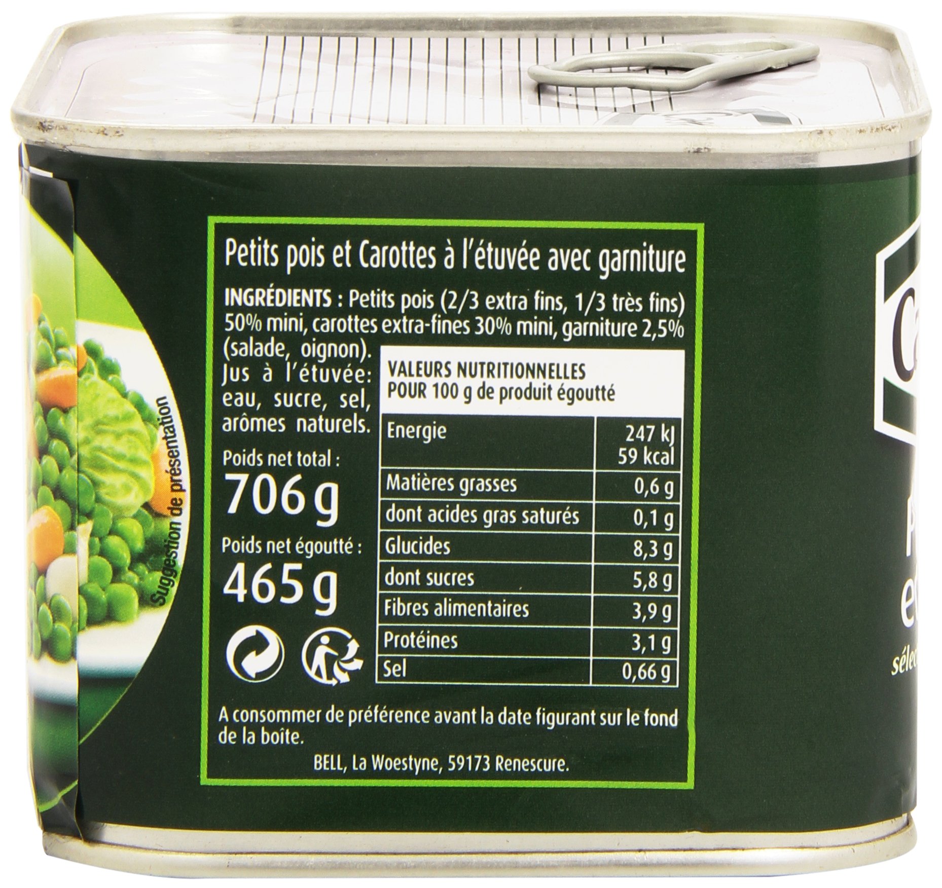 Cassegrain Guisantes de zanahoria, 706 g, 6 piezas
