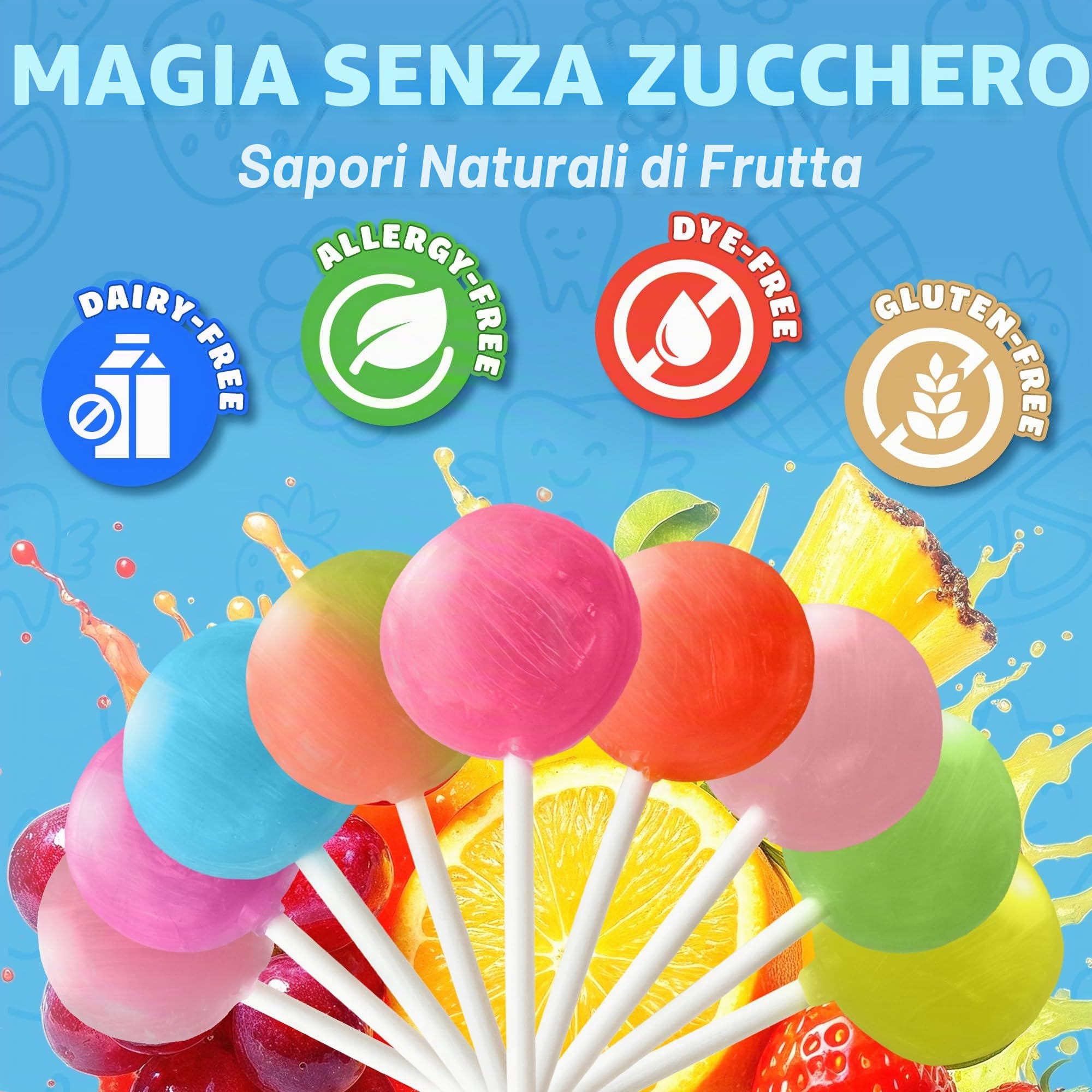 Zollipops Clean Teeth Pops - Caramelle senza zucchero con xilitolo, lecca-lecca senza coloranti, adatti al keto e al diabete, approvate dal dentista per bambini (fragola, 88 g)