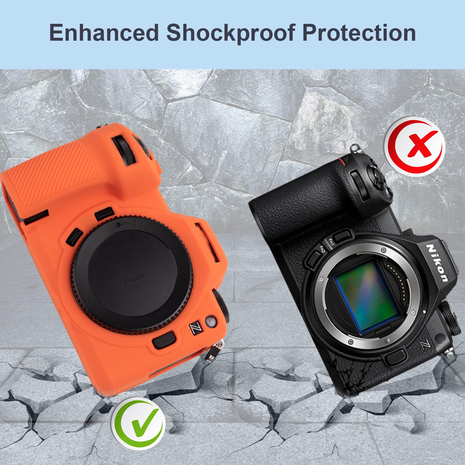 VOVMOEYA Camera Case for Nikon Z6III with 2 Screen Protectors and 1 Hot Shoe Cover, Silicone, Soft Protective Lightweight - Image 4