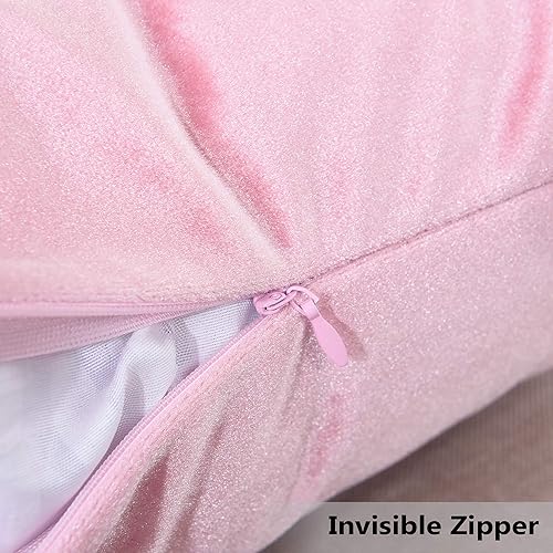 Miniatura 4 de Home Brilliant - Funda de cojín decorativa para el hogar, en terciopelo, para sofá, silla, cama, Terciopelo, 18" x 18"