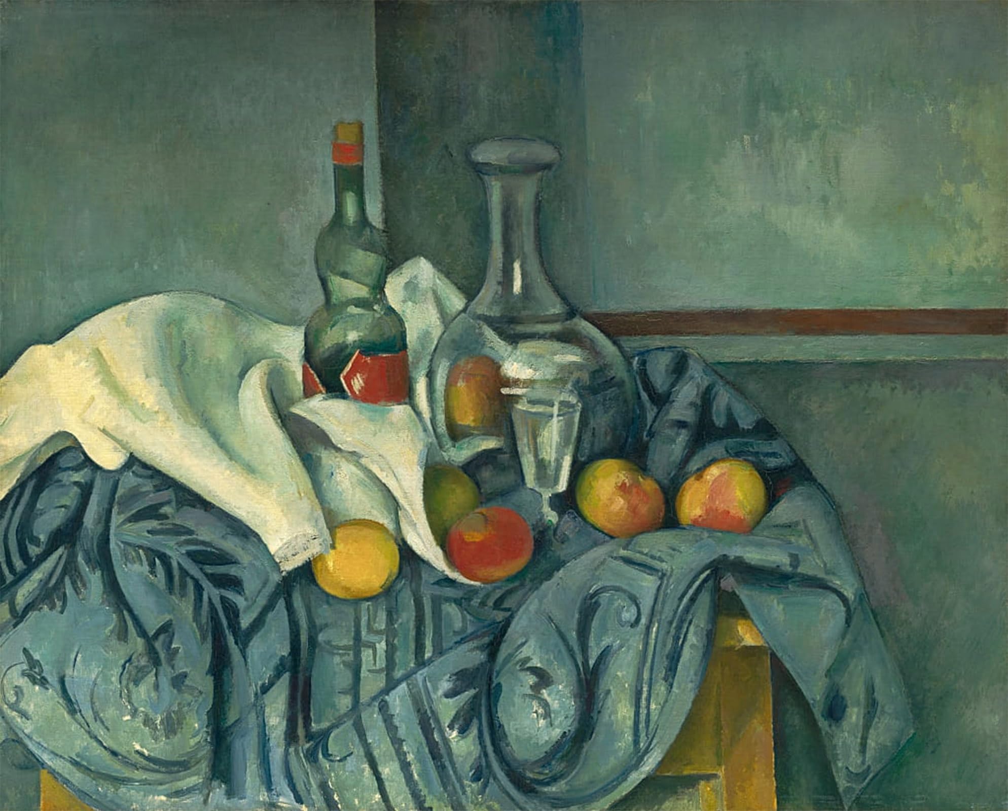ARTXLXXBN Famous Art Print Poster Vintage Wall Art the Peppermint Bottle by Paul Cézanne Canvas Art Poster for Home Decor 60x90cm