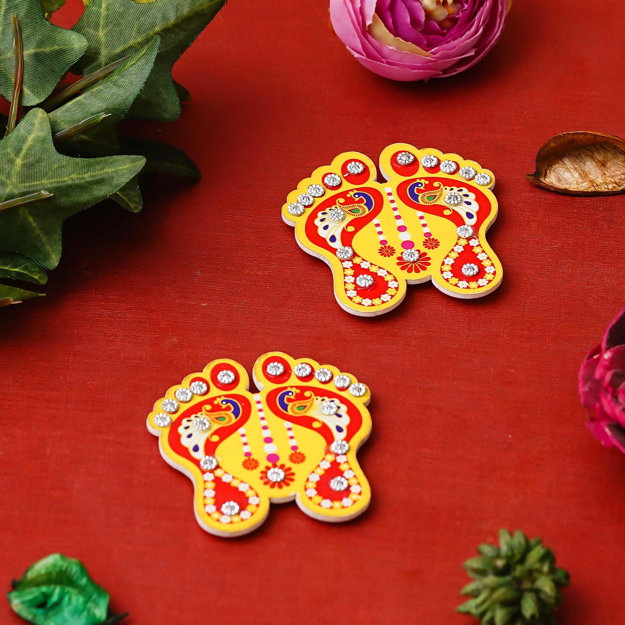 Artisyn Lakshmi Charan Paduka Stickers for Home Office Puja Ghar Temple - Diwali Decoration Items for Home Decor (B0DF7797RW) Amazon Price History, Amazon Price Tracker